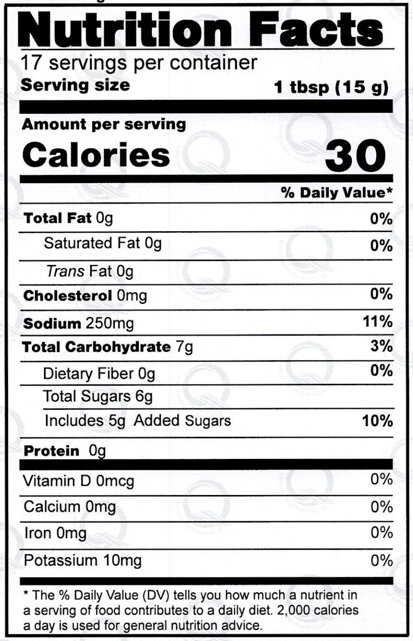 ฉลากโภชนาการมาตรฐานสหรัฐอเมริกา (Nutrition Facts)